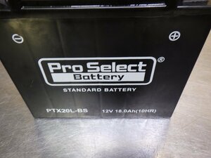 Pro Select バッテリー PTX-20L-BS☆互換YTX20L-BS等、ハーレーXL883、XLH1200、BMW K1100RS等
