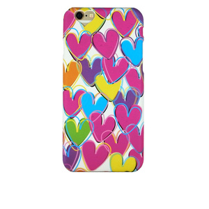 即決・送料込)【デザインプリントケース】ARU iPhone6s/6 DESIGN PRINTS Hard Rear Cover Illusion Hearts L