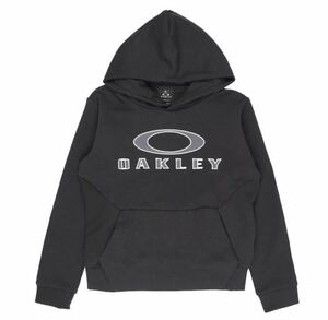 格安 新品 OAKLEY オークリー ジュニア ENHANCE HOODY パーカー YTR3.0 140 ブラック ビッグロゴ スポーツ カジュアル 通学