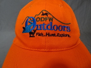 激レア USA購入 アメリカ企業モノ オレゴン州 野生動物 管理団体◆OREGON DEPARTMENT OF FISH AND WILDLIFE◆【ODFW】ロゴ刺繍CAP 中古良品