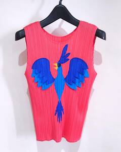 PLEATS PLEASE ISSEY MIYAKE プリーツプリーズ イッセイミヤケ bird バード ノースリーブ トップス カットソー 3 Y-20703X