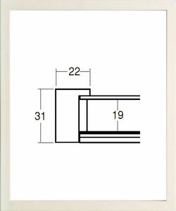 デッサン用額縁 木製フレーム 5660 小全紙サイズ ホワイト