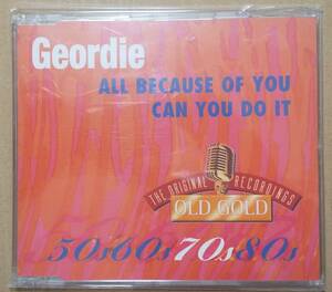 稀少 UK盤2曲入りCDS GEORDIE/All Because Of You c/w Can You Do It/ジョーディー BRIAN JOHNSON AC/DC