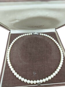 MIKIMOTO　　ミキモト　　パール　ネックレス　シルバー 　真珠ネックレス