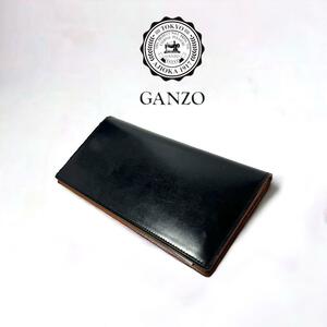 未使用 GANZO ガンゾ THIN BRIDLE マチ無し長財布 本革