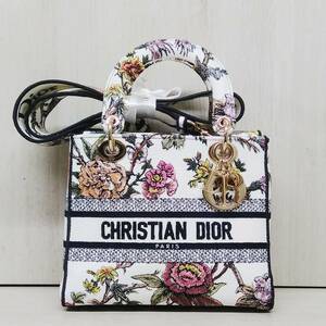 [鑑定書付き]Christian Dior クリスチャン ディオール/Lady D-Lite レディディオール 花柄 2wayバッグ