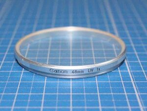 [is277]フィルター　キャノン canon 48mm UV 1×　銀枠　 silver　紫外線カット filter　