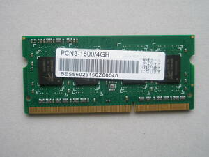 ノート用メモリ 4GB PCN3-1600/4GH 動作確認済 BIOS起動の写真あり