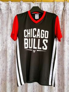 adidas アディダス シカゴブルズ NBA バスケットボール バスケ chicago BULLS 黒 半袖 Tシャツ シャツ ゲームシャツ ブルズ シカゴ M