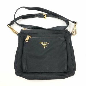 PRADA プラダ ショルダーバッグ 黒 165 ナイロン【CEAB3062】