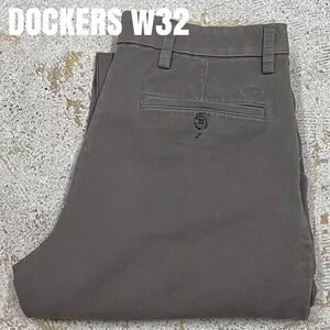 ＊7318 DOCKERS ドッカーズ　ノータック　チノパン　スラックス　w32