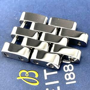 c329【20mm】”新品” BREITLING ブライトリング クロノマット44 鏡面 ポリッシュ “375A“パイロット” 5連 コマ ステンレス ベルト 純正