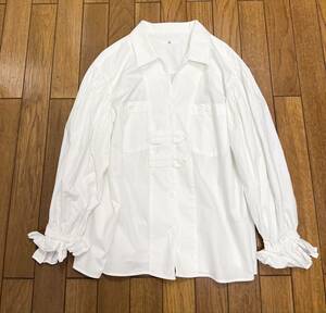 ☆ SLY スライ ホワイト ギャザースキッパーシャツ ブラウス ホワイト サイズF 030ASY30-0400