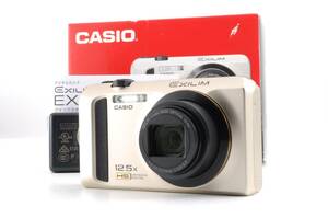動作品 カシオ Casio EXILIM EX-ZR300 エクシリム ゴールド コンパクトデジタルカメラ 箱 取説 充電ケーブル付 管K6850