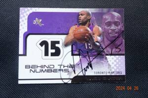 V.Carter 2001-02 Fleer E-X Behind the Numbers Autographs