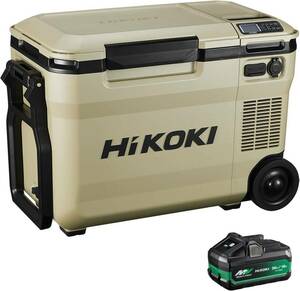 新品■HiKOKI(ハイコーキ) 14.4/18V コードレス冷温庫 容量25L サンドベージュ 3電源対応 新バッテリー1個付・充電器別売り UL18DBA(WMBZ)