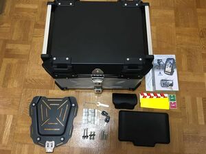 リアボックス 55L アルミ トップケース バイク用 シルバー 中古品