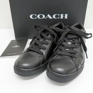 コーチ COACH ローカットスニーカー FG1947 229207 25cm レザー 黒 中古 [質イコー]