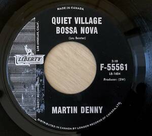 7inch★Martin Denny『Quiet Village Bossa Nova』★レアな Bossa Nova バージョン！★Exotic, Lounge★細野晴臣, ヤン富田★45 EP