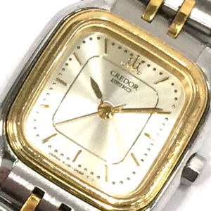 セイコー クレドール クォーツ 腕時計 SS + 18KT 4J81-5A00 純正ブレス 未稼働品 ファッション小物 QR043-132