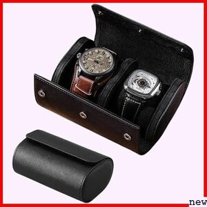 XIHAMA 黒色2本用 腕時計コレクションケース コンパクトケース レザー 腕時計収納ボックス 腕時計ケース 305