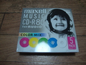★ 新品・送料無料 マクセル 音楽用CD-R 80分 5枚セット カラーミックス CDRA80MIX.S1P5S maxell ★