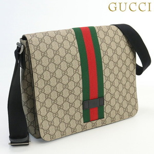 中古 グッチ 斜め掛け ショルダーバッグ メンズ ブランド GUCCI オフィディア ショルダーバッグ GGスプリーム 475432 ブラウン