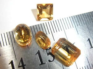 高品質リユースカット シトリンルース 5.05ct 天然石!未使用リユースmix色々在庫宝飾用☆　8　金運財運パワーストーン色々まとめて同梱可