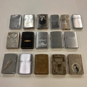 4-00361【ZIPPO ジッポ まとめ売り 16個】喫煙具 遺品整理 アンティーク コレクション 大量 着火確認済み 1円出品 1円スタート