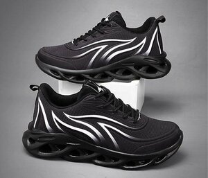 スニーカー メンズ スポーツ 靴 ウォーキング ランニングシューズ ジョギング トレーニング カジュアルシューズ ブラック 26cm