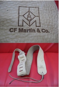 送\185～●管理MT-01◆即決◆ CF Martin &co. ★アコギ用レザーストラップ　ギターストラップ used　※マーチン　アコースティックギター用