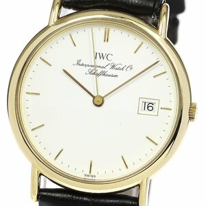 IWC IWC SCHAFFHAUSEN IW333103 ポートフィノ K18YG デイト クォーツ ボーイズ 良品 _743096【ev20】