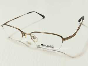 新品　kansai yamamoto カンサイヤマモト　メガネ　眼鏡　高級感　オシャレ　上品　ハーフリム　ゴールド チタン