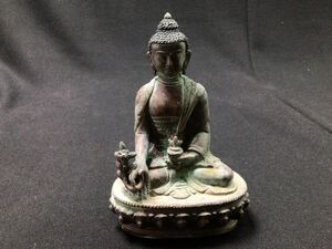 S6154【仏像】密教 銅製 中国古玩 仏教美術 古銅 古美術 置物 緑青