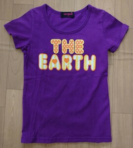 アースマジック130サイズ半袖Tシャツ紫