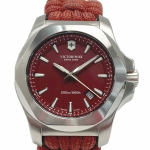 ☆☆ VICTORINOX ビクトリノックス I.N.O.X. イノックス レッド クォーツ メンズ 腕時計 コンパスバンパー付 やや傷や汚れあり