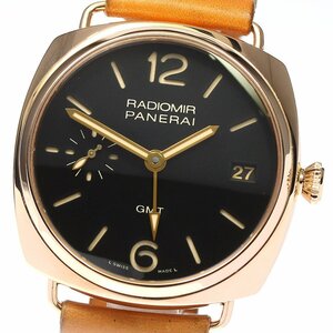 パネライ PANERAI PAM00421 ラジオミール 1940 3デイズ GMT オロロッソ K18PG 手巻き メンズ 保証書付き_800664