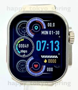 新品 Apple Watch Ultra2 代替品 2.19インチ 大画面 S9 スマートウォッチ 通話 音楽 多機能 健康 スポーツ 防水 血中酸素 android 血圧