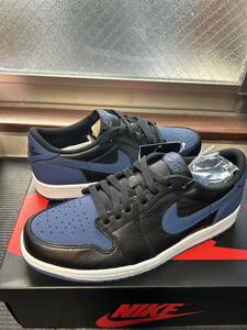 1円スタート 新品未使用 NIKE JORDAN 1 RETRO LOW OG NAVY US8.5 26.5cm dunk sb AF1 jordan fragment atmos