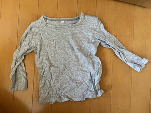 Tシャツ ロンT 90 無印良品 男女兼用 グレー 長袖Tシャツ ベビー