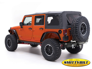 【Smittybilt 正規品】ソフトトップ キット ブラックダイアモンド 幌 補修用 ジープ 07-09y JK ラングラー 4ドア 9080235 スミッティビルト