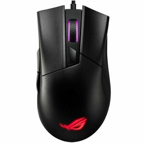 ASUS ROG Gladius II Core 光学式ゲーミングマウス 軽量 6200DPI 220iPS 30G加速度 光学センサー オムロンスイッチ 6ボタン RGB P507