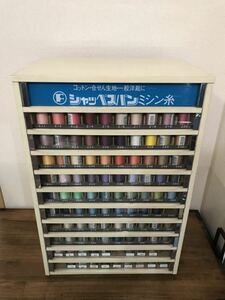 シャッペスパン　ミシン糸他 大量まとめて約390点！展示ケース入り　昭和レトロ　ハンドメイド　ダルマ　ニコニコ　　裁縫 アンティーク