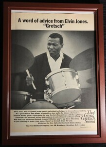 ☆ 1960年代 Gretsch オリジナル広告 / エルヴィン・ジョーンズ Elvin Jones☆