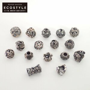 1円 TROLLBEADS トロールビーズ シルバー×16点 タイニークッキージョイ ズッキーニフラワー ハーモニー ウィル シルバーホワール