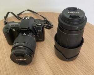 Canon EOS Kiss 62mm MC-1B（28-105mm）※レンズ曇りあり　＆ レンズ 100-300mm 1:5-6.3　動作未確認◆売上No1786 1787