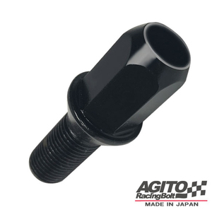 【20本セット】AGITO レーシングボルト 17HEX M14xP1.25 首下35mm 60°テーパー座 クロモリ /ブラック BMW MINI