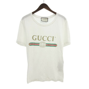 GUCCI ヴィンテージロゴプリント　Tシャツ ホワイト メンズXS