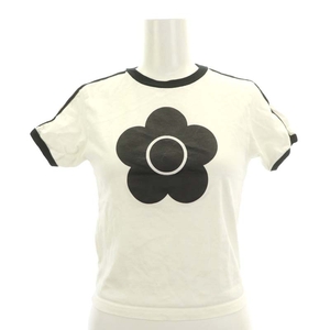 パメオポーズ PAMEO POSE × MARY QUANT Daisy Chibi-T カットソー Tシャツ 半袖 コットン F 白 黒 /NR ■OS レディース