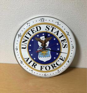 UNITED STATES AIR FORCE 壁掛け時計 MADE IN USA 時計 アメリカン雑貨 アメリカ買付 アメリカ製 ヴィンテージ ガレージクロック USA雑貨